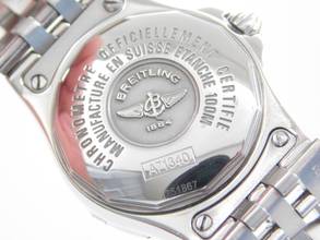 Thumbnail von Breitling Galactic 30 Starliner / Galactic 30 with mother-of-pearl dial in top condition Mid size long band in excellent condition 30 mm without crown