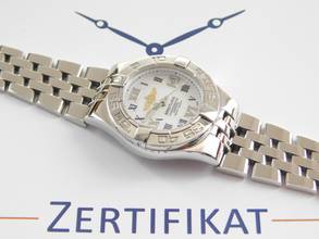 Thumbnail von Breitling Galactic 30 Starliner / Galactic 30 with mother-of-pearl dial in top condition Mid size long band in excellent condition 30 mm without crown