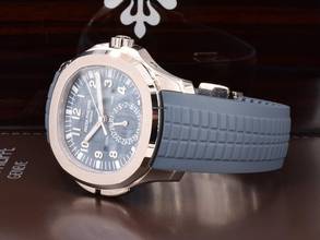 Thumbnail von Patek Philippe Aquanaut 5164g-001 Travel Time White Gold Blue Dial New 2025