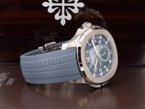 Thumbnail von Patek Philippe Aquanaut 5164g-001 Travel Time White Gold Blue Dial New 2025