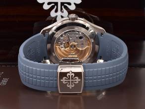 Thumbnail von Patek Philippe Aquanaut 5164g-001 Travel Time White Gold Blue Dial New 2025