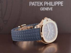 Thumbnail von Patek Philippe Aquanaut 5269r-001 Travel Time Quartz Rose Gold Blue Dial New 2026