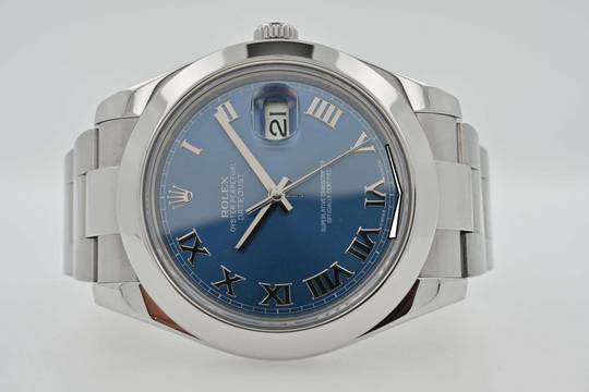  Rolex Datejust II 116300 LC100 Blue Roman Dial 