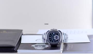 Thumbnail von Patek Philippe Nautilus Chronograph Steel Blue dial Luxusuhr Klassiker B+P