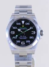 Thumbnail von Rolex Air King Oyster Perpetual Air-King black Dial Green 40mm 126900 Top B+P