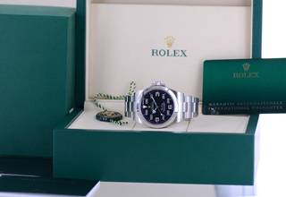 Thumbnail von Rolex Air King Oyster Perpetual Air-King black Dial Green 40mm 126900 Top B+P