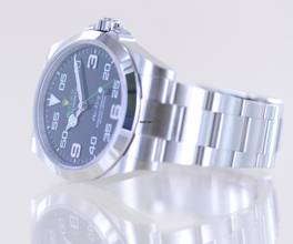 Thumbnail von Rolex Air King Oyster Perpetual Air-King black Dial Green 40mm 126900 Top B+P