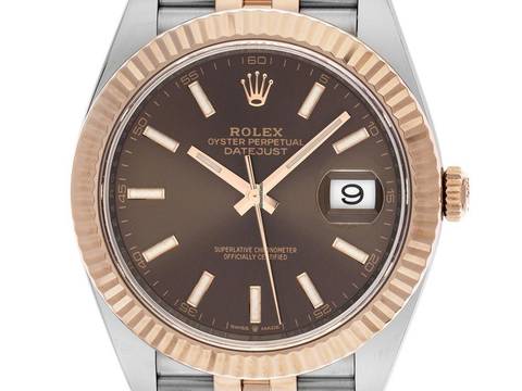  Rolex Datejust 41 Ref.126331 Bj.2024 Full Set Ungetragen Datejust Schokobraun 