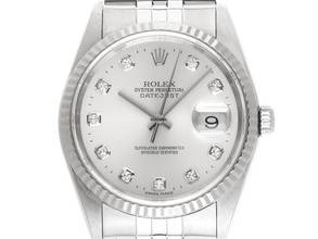 Thumbnail von Rolex Datejust 36 Ref.16234 1998 LC EU Full Set Original Vintage Unpoliert Datejust Diamanten Stahl 18kt Weißgold