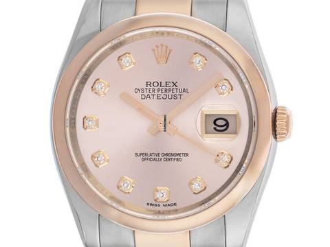  Rolex Datejust 36 Ref.116201 2005 Full Set sehr gut Vintage Datejust Diamanten 