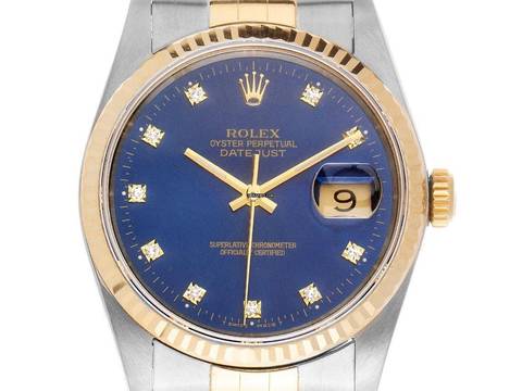  Rolex Datejust 36 Ref.16233 Bj.1990 Full Set Original Vintage Unpoliert Datejust Diamanten 