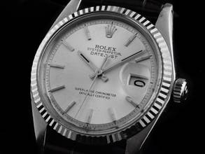 Thumbnail von Rolex Datejust 36 Ref.1601 1970 Box&Beschreibung sehr gut Vintage Datejust Stahl 18kt Weißgold open 6/9
