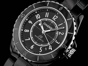Thumbnail von Chanel J12 Ceramic Black Ref.H5697 2019 Full Set as New Vintage J12 Ceramic