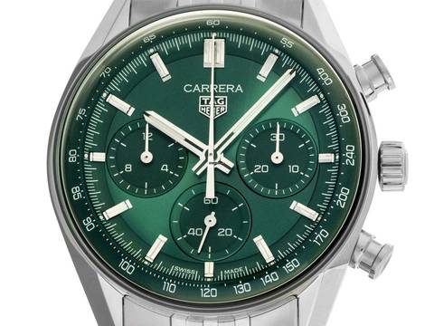  TAG Heuer Carrera Ref.CBS2115.BA0053 Bj.2026 Full Set Ungetragen Carrera Chronograph Green Dial 