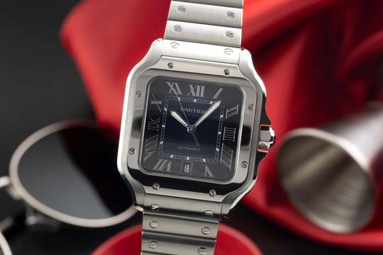  Cartier Santos De Cartier Stahl Automatik Herrenuhr Ref. WSSA0071 