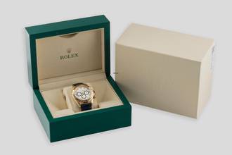 Thumbnail von Rolex Daytona Chronograph 18k Gold White Diamond Dial Ref. 16518 B&P 1997 LC100