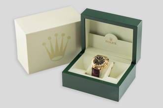 Thumbnail von Rolex Daytona Chronograph 18k Gold Black Diamond Dial Ref. 116518 P-Serie