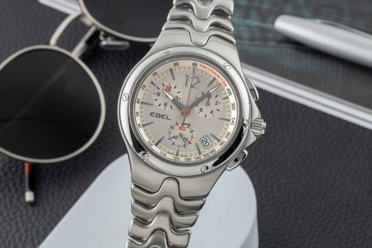  Ebel Sportwave Chronograph Stahl Quarz Herrenuhr Ref. E9251K51 Box 