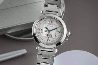 Cartier Pasha XL Automatic Night & Day Stainless Steel Men's Watch Ref. W31093M7