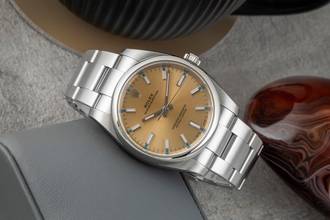 Thumbnail von Rolex Oyster Perpetual 34 White Grape Dial Stahl Automatik Ref. 114200 B&P 2018