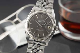 Rolex Datejust 36 Grey Dial Steel / White Gold Automatic Men's Watch 1601 Vintage