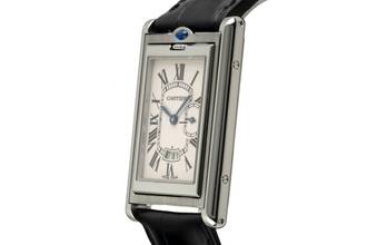 Thumbnail von Cartier Tank Basculante XL Steel Quartz Men's Watch Ref. W1016055 Box Classic