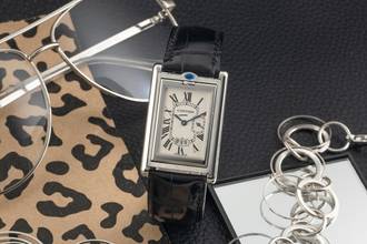 Thumbnail von Cartier Tank Basculante XL Steel Quartz Men's Watch Ref. W1016055 Box Classic