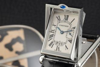 Thumbnail von Cartier Tank Basculante XL Steel Quartz Men's Watch Ref. W1016055 Box Classic