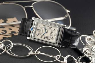 Thumbnail von Cartier Tank Basculante XL Steel Quartz Men's Watch Ref. W1016055 Box Classic