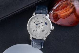 Thumbnail von Glashütte Original PanoMaticLunar Steel Automatic Men's Watch Ref 1-90-02-42-32-01 Papers