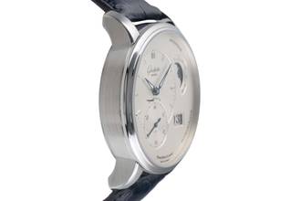 Thumbnail von Glashütte Original PanoMaticLunar Steel Automatic Men's Watch Ref 1-90-02-42-32-01 Papers