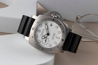 Thumbnail von Panerai Submersible stainless steel automatic men's watch Ref. PAM01223 B&P 2021
