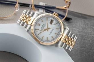 Thumbnail von Rolex Datejust 36 Stahl / Gold White Dial Automatik Ref. 16233 Box Klassiker