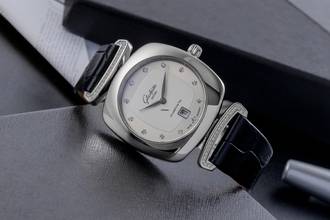 Thumbnail von Glashütte Original Pavonina Steel Quartz Ladies Diamonds Ref. 03-01-10-12-02 Papers 2013