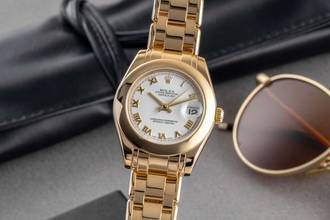 Rolex Datejust 18k Gold Automatic Ladies' Watch Ref. 81208 Papers 2005