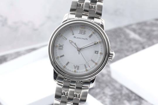 Blancpain Léman Ultra Slim Automatic Stainless Steel Men's Watch Ref. 2100-1127-11 Box