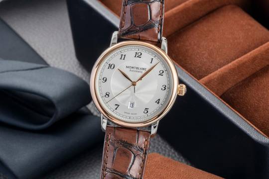  Montblanc Star Legacy Stahl / Rotgold Automatik Herrenuhr Ref. MB117576 7449 