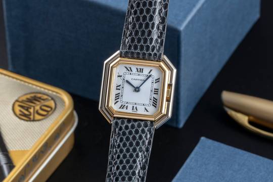  Cartier Ceinture Stahl / Gold Handaufzug Damenuhr Ref. 7821 