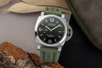 Thumbnail von Panerai Luminor Marina Automatic Verde Smeraldo Steel Automatic Ref. PAM01356 B&P 2022