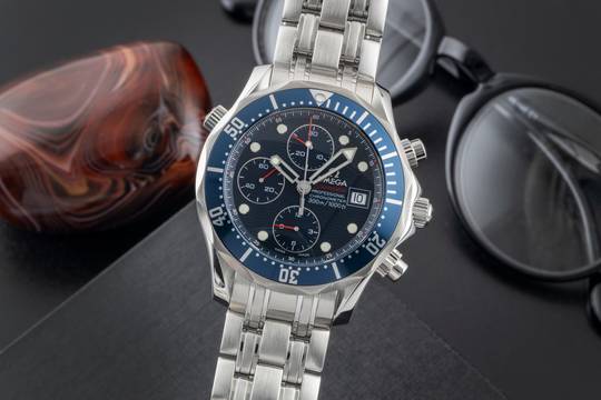  Omega Seamaster Diver 300 M Chronograph Stahl Automatik Ref. 2225.80.00 Papers 