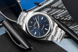 Thumbnail von Rolex Oyster Perpetual 39 Blue Dial Automatik Herrenuhr Ref. 114300