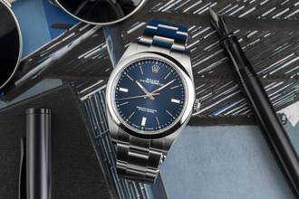Thumbnail von Rolex Oyster Perpetual 39 Blue Dial Automatik Herrenuhr Ref. 114300