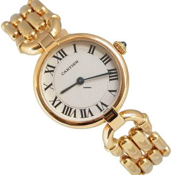  Cartier Vendome Ladies 24MM yellow gold 18KT very rare 