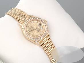 Thumbnail von Rolex Lady-Datejust Gelbgold 750 2000 Lc010 Diamanten Brillanten Automatik 18kt Yellow Gold President-band Chronometer Oyster