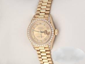 Thumbnail von Rolex Lady-Datejust Gelbgold 750 2000 Lc010 Diamanten Brillanten Automatik 18kt Yellow Gold President-band Chronometer Oyster
