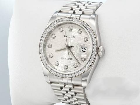  Rolex Datejust 36mm 116244 2014 Stahl Weissgold 750 Diamanten Automatik Stainless Steel 18kt White Gold Jubilé-band Chronometer Oyster 