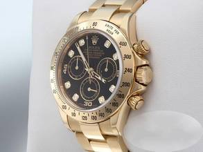 Thumbnail von Rolex Daytona 116528 2013 Lc100 Gelbgold 750 Diamanten Chronograph Automatik 18kt Yellow Gold Oyster-band Chronometer Black Dial