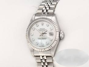 Thumbnail von Rolex Lady-Datejust Edelstahl Weissgold 750 2002 Perlmutt Diamanten Automatik