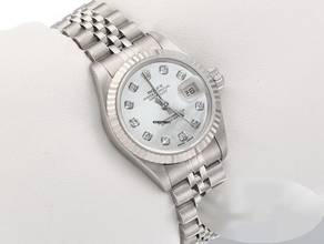 Thumbnail von Rolex Lady-Datejust Edelstahl Weissgold 750 2002 Perlmutt Diamanten Automatik