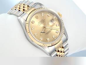 Rolex Datejust 36 36mm 16233 1996 Diamonds Steel Yellow Gold 750 Automatic Gold